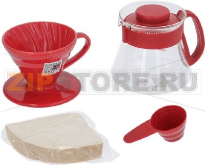 VDS-3012R V60 ДРИПЕР И КУВШИН КРАСНЫЙ 