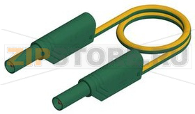 Провод тестовый 1 м, зеленый, желтый Hirschmann MLS WS 100/2.5 YELLOW/GREEN 