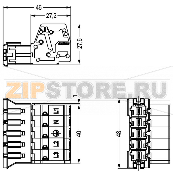 Штекер; с корпусом разгрузки натяжения; 5-пол.; 6,00 mm; черные Wago 831-3205/1020-004 Protected against mismating and maintenance-freePush-in CAGE CLAMP® spring pressure connection technology allows solid conductors to be simply pushed into a unit.Minimize voltage drop over longer cable runs....