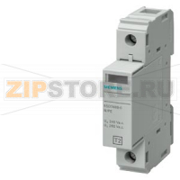 ОГРАНИЧИТЕЛЬ ПЕРЕНАПРЯЖЕНИЙ ТИП 2 REQUIREMENT КАТЕГОРИЯ C, UC 260V PLUG-IN PROTECTION BLOCKS 1ПОЛ., N-PE CIRCUIT Siemens 5SD7481-0