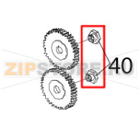 Hub nut M2.5x4.0x1.6 Zebra TTP-2030