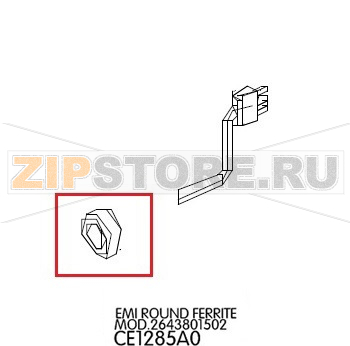 Emi round ferrite Mod.2643801502 Unox XVC 705 Emi round ferrite Mod.2643801502 Unox XVC 705Запчасть на деталировке под номером: 18Название запчасти на английском языке: Emi round ferrite Mod.2643801502 Unox XVC 705