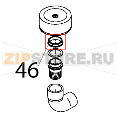 Ghiera manicotto asp. pompa Teikos TS983 Ghiera manicotto asp. pompa Teikos TS983Запчасть на деталировке под номером: 46