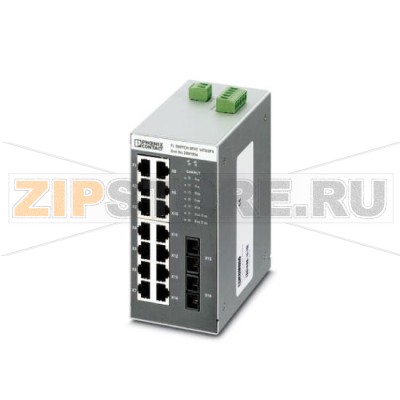 Коммутатор Ethernet для широкого температурного диапазона Phoenix Contact FL SWITCH SFNT 14TX/2FX 14 TP-RJ45-портов, автоматическое распознавание скорости передачи данных 10 или 100 МБит/с (RJ45), функция автокроссирования два оптических порта формата SC.Минимальный заказ: 1 шт.Упаковка: 1 шт.