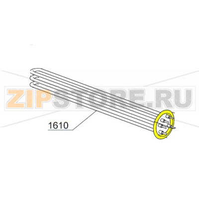 Тэн бойлера 6000Вт 220/380В DIHR DW014 Тэн бойлера 6000Вт 220/380В DIHR DW014Запчасть на деталировке под номером: 1610Название запчасти на английском языке: 6/6,53KW 230/240/3 heating element DIHR DW014
