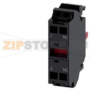 Контактный модуль с 1 контактным элементом, 1 НЗ, позолоченные контакты, Подключение на пружинных клеммах: для крепления на переднюю панель Siemens 3SU1400-1AA10-3MA0 