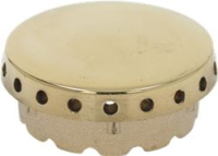 BURNER CAP PERFORATED BRASS POLISHED