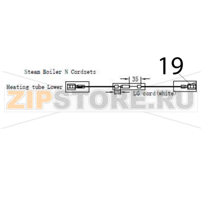 Steam boiler N cordsets Hurakan HKN-ME709 Steam boiler N cordsets Hurakan HKN-ME709Запчасть на деталировке под номером: 19