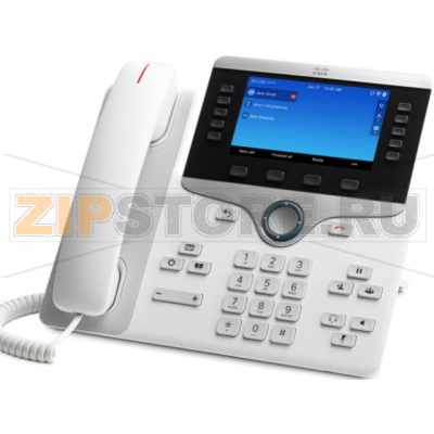 IP-телефон 48 В, 2xGE (PoE), 5 линий, SIP, 800х480 пкс, 2xUSB, 3.5 мм Cisco CP-8861-W-K9 