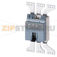 fixed-mounted molded case circuit breaker w. handle frame 1600; 4AUX and trip alarm switch S24; Icu "C" Icu=110kA @ 415V, 3-pole ETU320, LI, In=800A rotary coding switch Ir=320...800A Ii=1.5...15 x In N conductor protec. adjustable opt. w. ext. CT; up to