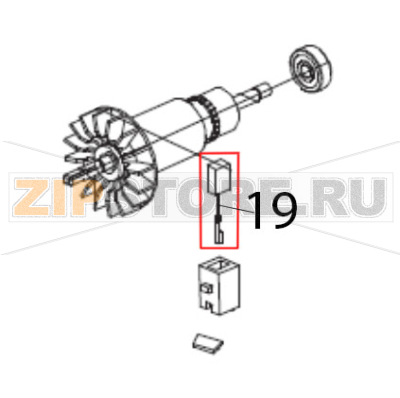 Щетка Hurakan HKN-MP160 Щетка Hurakan HKN-MP160Запчасть на деталировке под номером: 19