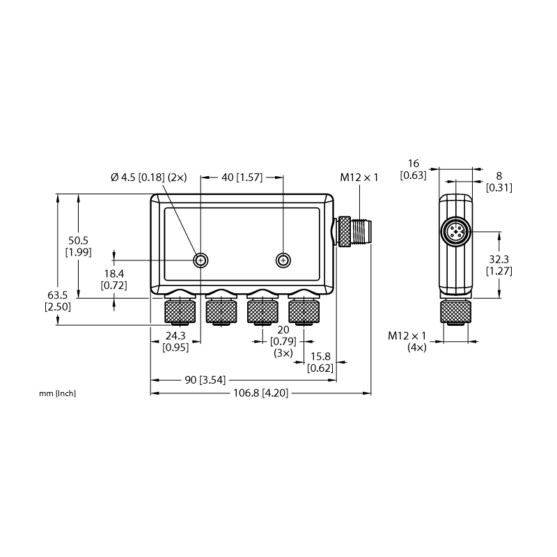 IO-Link концентратор, 4 канала Turck R90C-4UI-MQ 