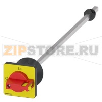 Дверной поворотный механизм, красный/желтый 48x48mm, центр. отверст. 22,5mm, фронт.уст. с валом 300mm для 3LD3 Siemens 3LD9343-5CA