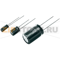 Конденсатор электролитический 2 мм, 100 мкФ, 16 V, 20 %, (ØxL) 5x11 мм, 1 шт Panasonic ECA1CM101