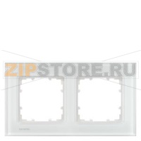 DELTA MIRO РАМКА 2-МЕСТН. СТЕКЛО БЕЛОЕ Siemens 5TG1202-1