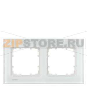 DELTA MIRO РАМКА 2-МЕСТН. СТЕКЛО БЕЛОЕ Siemens 5TG1202-1 