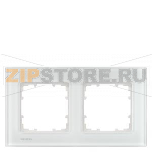 DELTA MIRO РАМКА 2-МЕСТН. СТЕКЛО БЕЛОЕ Siemens 5TG1202-1 