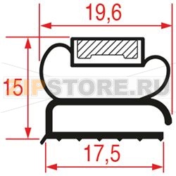 GUARNIZIONE MEZZO BORDO 1400X520 mm 