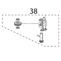 Worm and pinion gears assembly KitchenAid 5K45SSEWH