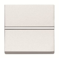 Механизм одноклавишного проходного переключателя с клавишей, двухмодульный, альпийский белый ABB 2CLA221000N1101