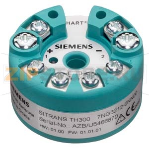 ТЕМПЕРАТУРНЫЙ ПРЕОБРАЗОВАТЕЛЬ SITRANS TH300 ДЛЯ УСТАНОВКИ В СОЕДИНИТЕЛЬНУЮ ГОЛОВКУ С ЭЛЕКТРИЧЕСКОЙ ИЗОЛЯЦИЕЙ, ТИП B (DIN 43729),  2-ХПРОВОДНАЯ СИСТЕМА, 4 -20 MA, ПРОГРАММИРУЕМЫЙ, ПРОТОКОЛ  HART Siemens 7NG3212-0.... 