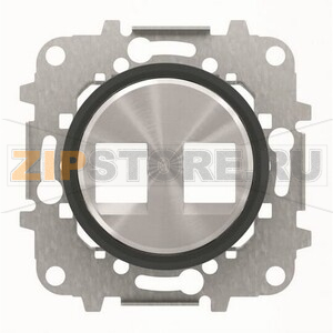 Накладка для двух суппортов/разъёмов, чёрное стекло ABB 2CLA861820A1501 
