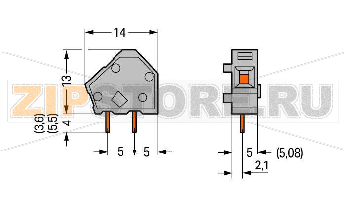 Stackable PCB terminal block; 2.5 mm; Pin spacing 5/5.08 mm; 1-pole; CAGE CLAMP®; commoning option; 2,50 mm; light gray Wago 236-743 Модульные клеммы с соединением CAGE CLAMP®, применение отвертки параллельно или перпендикулярно вводу проводникаТакже доступны с аттестацией Ex eДля сборки индивидуальной клеммной колодкиСпециальные инструменты для заводского монтажаСоединение под углом 45° обеспечивает возможность использования в широком спектре применений и для разных типов проводного монтажаУстановите шаг контактов в мм или дюймах либо сжав клеммные колодки плотнее, либо разделяя их...