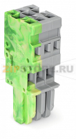 1-проводниковая розетка; 4 mm; 3-пол.; 4,00 mm; желто-зеленые,серые Wago 769-103/000-037