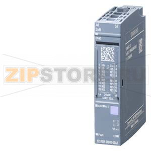SIMATIC ET 200SP, МОДУЛЬ АНАЛОГОВОГО ВВОДА, AI 2X U ST, НАПРЯЖЕНИЕ, СТАНДАРТНЫЙ, УПАКОВКА ПО 1 ШТ., ДЛЯ УСТАНОВКИ НА БАЗОВЫЕ БЛОКИ ТИПА A0, A1, ЦВЕТОВОЙ КОД CC00, ДИАГНОСТИКА МОДУЛЯ, 16 БИТ Siemens 6ES7134-6FB00-0BA1 