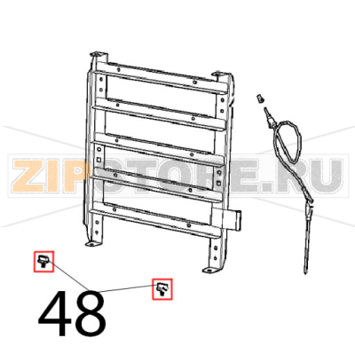 Lateral supports M6, fixing bolts Unox XVC 205E Lateral supports M6, fixing bolts Unox XVC 205EЗапчасть на деталировке под номером: 48
