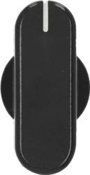KNOB SMALVIC TYPE BLACK 44x23 mm 