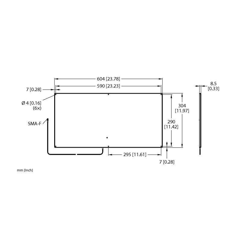 RFID-антенна пассивная, внешняя Turck TN-UHF-ANT-Q300L600-FCC 