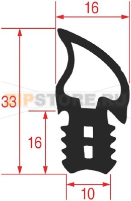 УПЛОТНИТЕЛЬ ДВЕРЦЫ ПЕЧИ 745X605 MM 