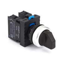 Переключатель, 3 положения, 2НЗ, IP65, без подсветки, черный Chint NP8-02X/332