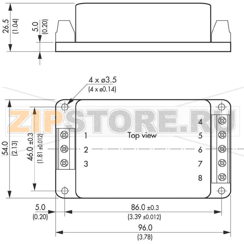 Блок питания AC/DC, 24 V, 0.625 A, 15 W Traco Power TML 15124C 