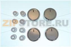 SET OF STAINLESS STEEL KNOBS 4-PIECE 