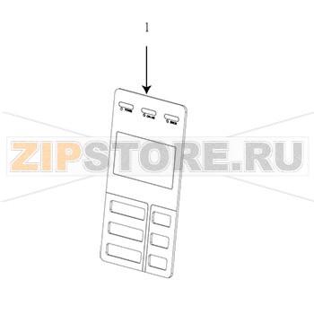 Панель управления TSC TTP-246M Plus Панель управления для принтера TSC TTP-246M PlusЗапчасть на сборочном чертеже под номером: 1Количество запчастей в комплекте: 1Название запчасти TSC на английском языке: Panel plate