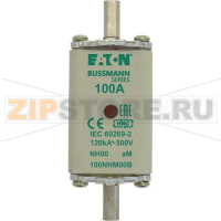 Предохранитель, 100 A, AC 500 В, 120 кА, NH00, aM, IEC Eaton FUSE NH SIZE 00 aM 100A 500V