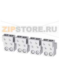 circular conductor terminal, adapter 4x240 for front CuAl cable main connection 4 units, fixed-mount. circ. br. accessory for circuit breaker 3WL10 / 3VA27 Siemens 3VW9011-0AL72