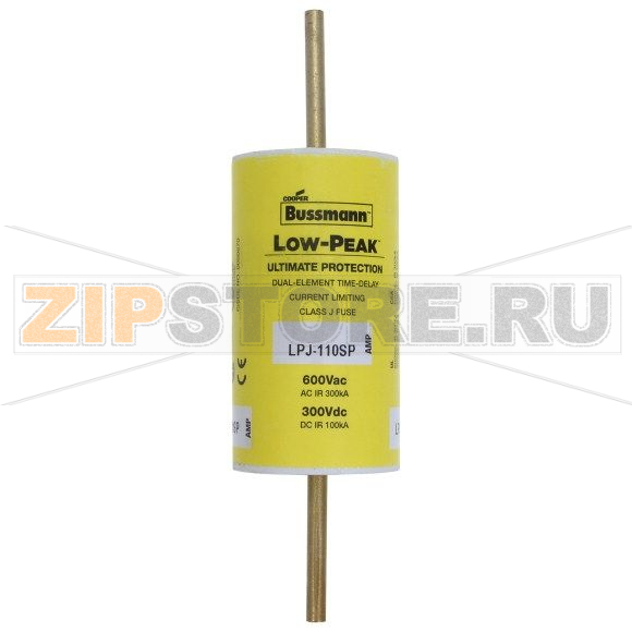 Предохранитель, 110 A, AC 600 В, 300 кА, 41x146 мм, J, UL, с задержкой Eaton LOW PEAK CLASS J T/D 
