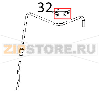 Profilo ferma tubo umidita&#039; lavato Unox XV 203G Profilo ferma tubo umidita' lavato Unox XV 203GЗапчасть на деталировке под номером: 32