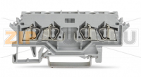 4-проводные базовые клеммы; для DIN-рейки 35 x 15 и 35 x 7,5; 2,5 мм; CAGE CLAMP®; 2,50 mm; серые Wago 280-606
