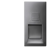 DELTA M-SYSTEM ЧЕРНЫЙ МЕТАЛЛИК МОДУЛЬНАЯ JACK РОЗЕТКА CAT5 RJ45 8/8 С ВЫКЛЮЧАТЕЛЕМ Siemens 5TG9874-2CM