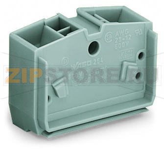 4-проводные центральные клеммы; без кнопок; 2,5 мм; CAGE CLAMP®; 2,50 mm; серые Wago 264-351 