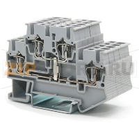 Клемма проходная, пружинная, серая CHIKU RNSTB 2,5-PV