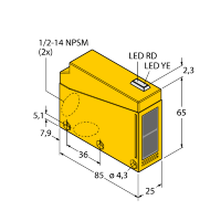 Датчик фотоэлектрический Turck Q85BB62D-B