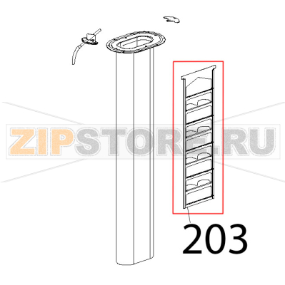 Turbolatore inox Unox XVC 515G Turbolatore inox Unox XVC 515GЗапчасть на деталировке под номером: 203