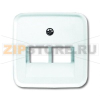 Накладка для двухпостовой розетки с полем для надписи ABB 2CKA001753A9990