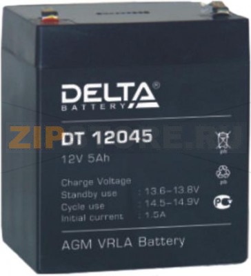 Delta DT 12045 Свинцово-кислотный аккумулятор Delta DT 12045 (характеристики): Напряжение - 12В; Емкость - 4,5Ач; Габариты: 90 мм x 70 мм x 107 мм, Вес: 1,6 кгТехнология аккумулятора: AGM VRLA Battery