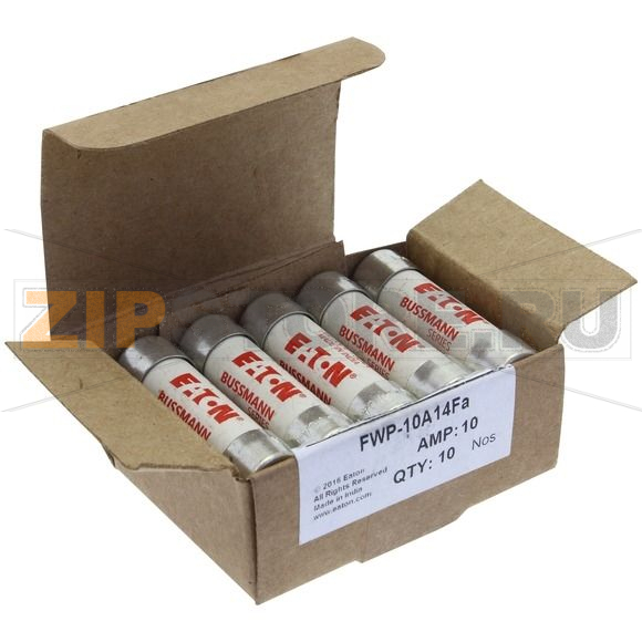Предохранитель, 10 A, AC 700 В, 200 кА, 14x51 мм, aR, UL Eaton 10AMP 700V AC FERRULE 14.3x50.8M 